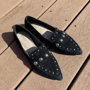 Kenneth Cole Camilia Studded Loafer, Black suede